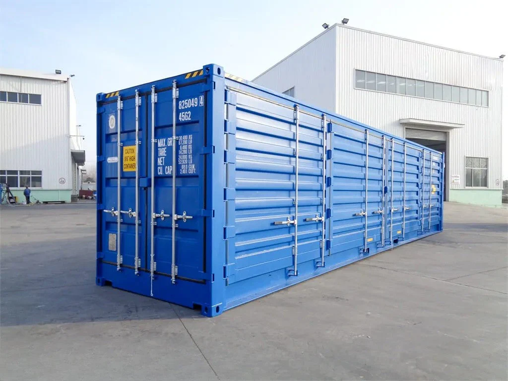 Contenedor marítimo de 40 pies High Cube con puerta lateral